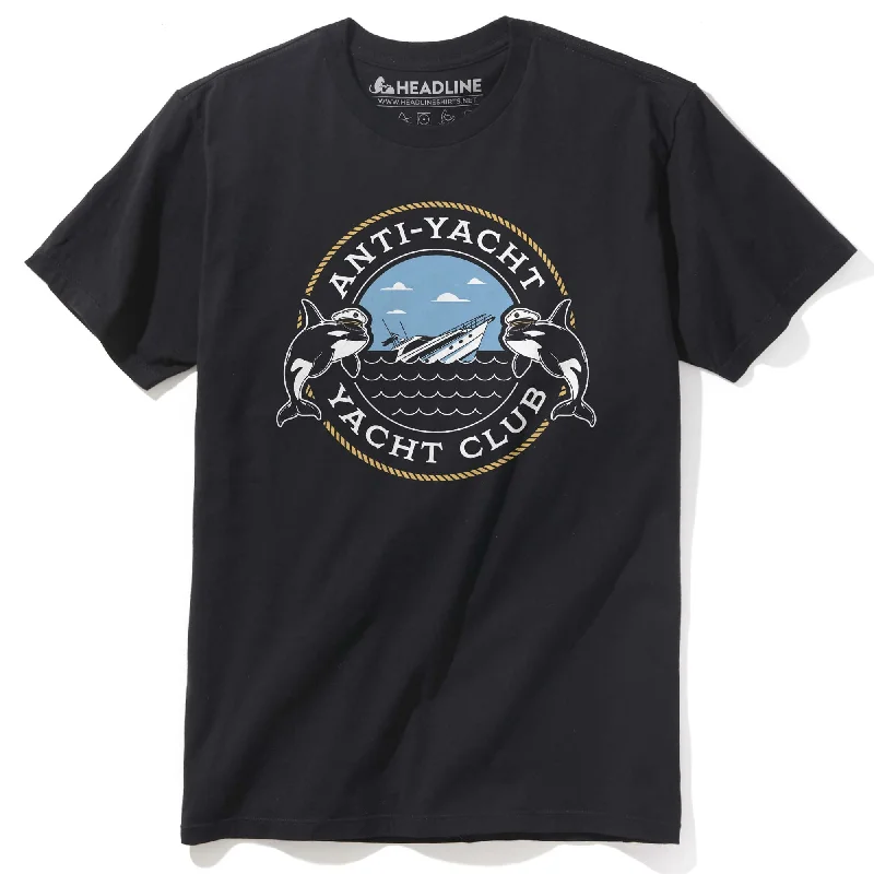 Men's outdoor adventure t-shirt-Anti-Yacht Yacht Club T-Shirt