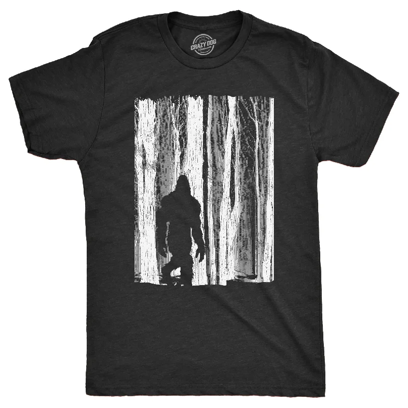 Men's biodegradable t-shirt-Bigfoot In The Forest Men's T Shirt