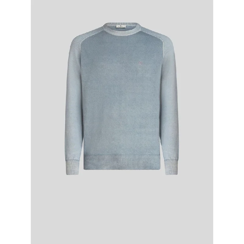 Men's regular fit sweatshirt-WOOL JUMPER WITH LOGO