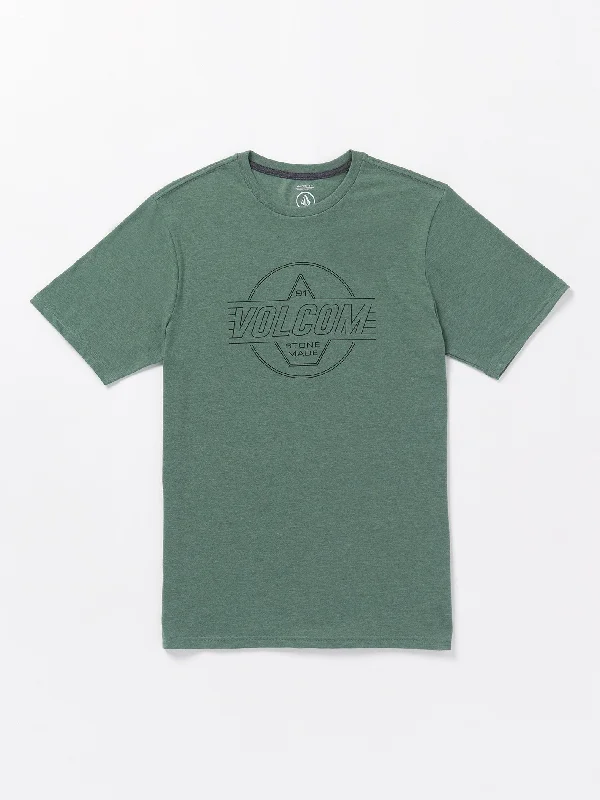 Men's avant-garde t-shirt-Stone Liner Short Sleeve Tee - Fir Green Heather