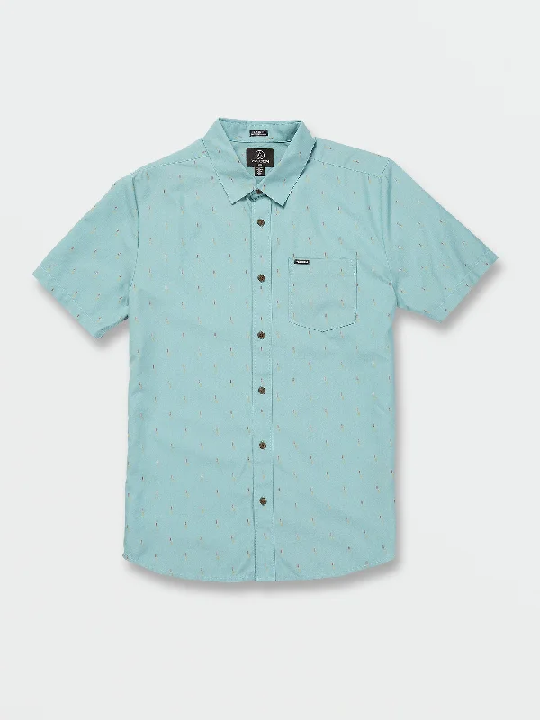 Men's versatile casual wear shirt-Graffen Short Sleeve Shirt - Cali Blue Heather