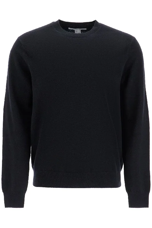 Men's camping sweatshirt-Comme Des Garcons Shirt Men's Wool Crewneck Pullover