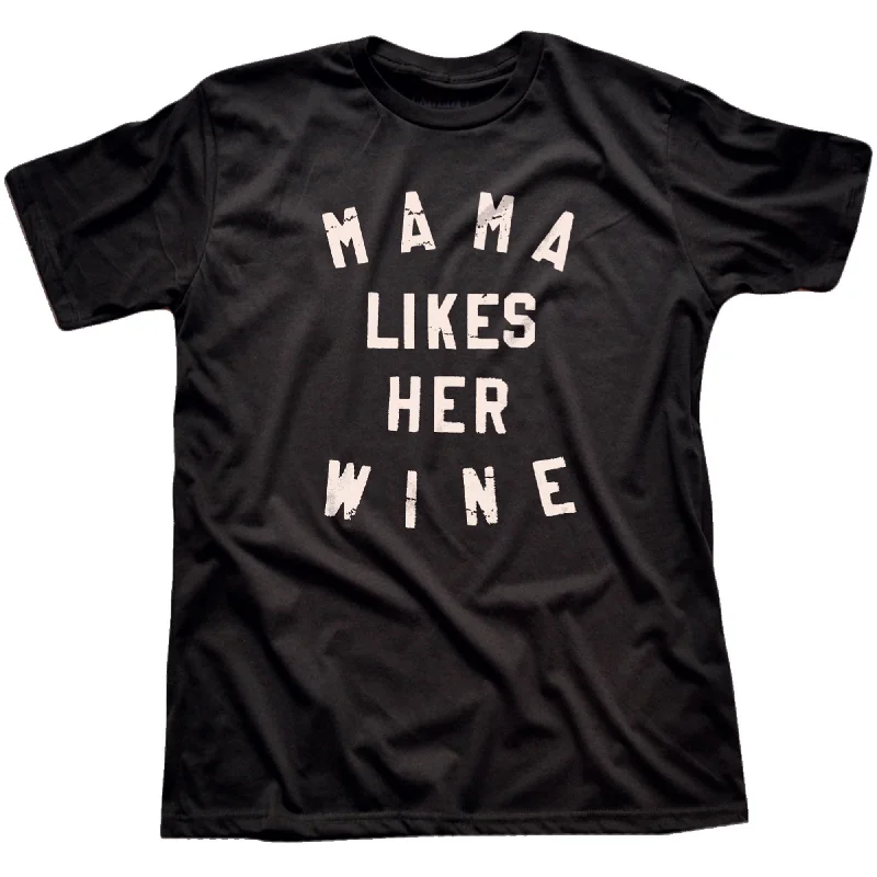 Men's brushed cotton t-shirt-Mama Likes Her Wine T-Shirt