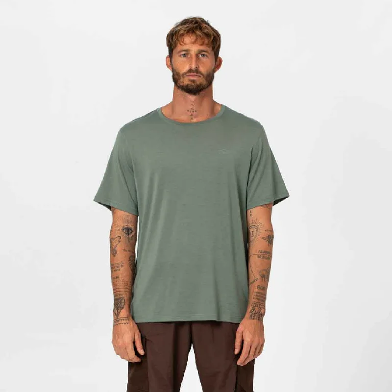 Men's artisanal t-shirt-Mens Merino T-Shirt Elm