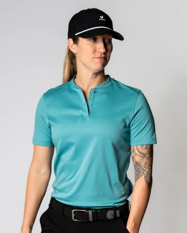 Men's summer casual polo shirt-HYBRID BLADE POLO - Teal