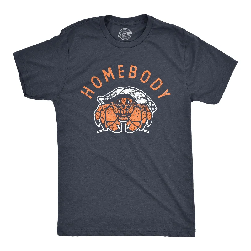 Men's nature-inspired t-shirt-Homebody Crab Men's T Shirt