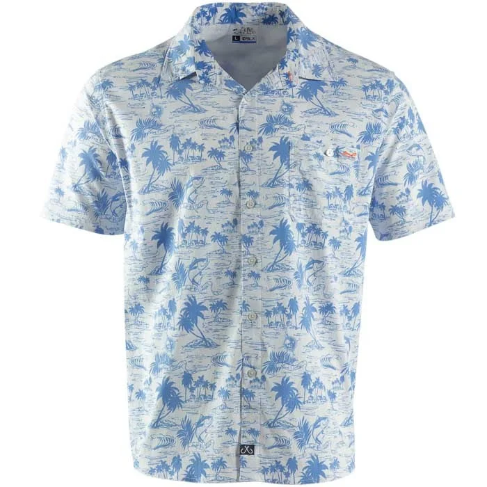 Men's lightweight dress shirt-Salt Life Short Sleeve Men's Woven Shirts