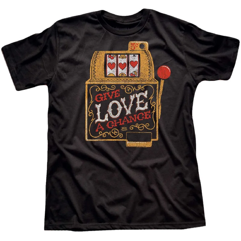 Men's comfort stretch t-shirt-Give Love A Chance T-shirt