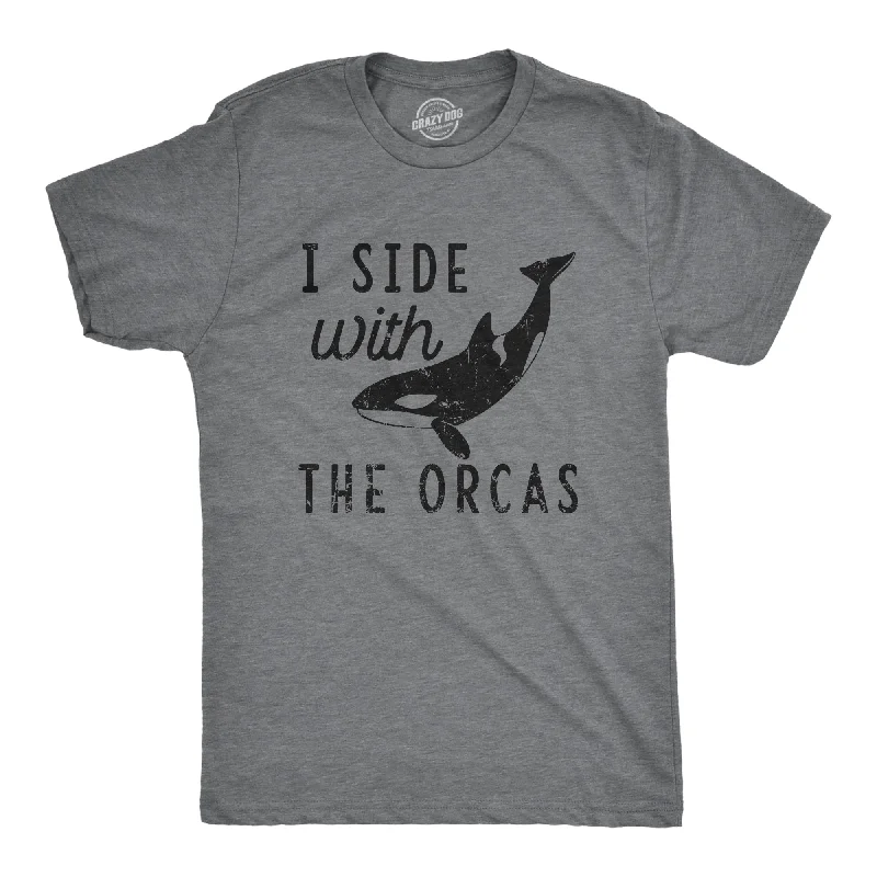 Men's fitted athletic t-shirt-I Side With The Orcas Men's T Shirt