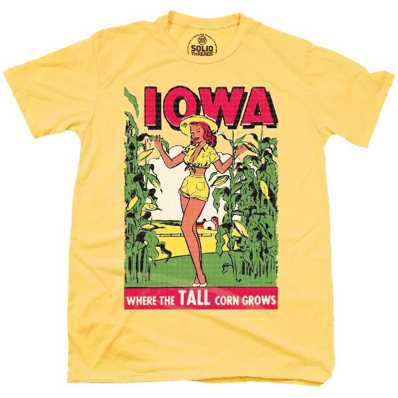 Men's ethical fashion t-shirt-Tall Corn Iowa T-Shirt