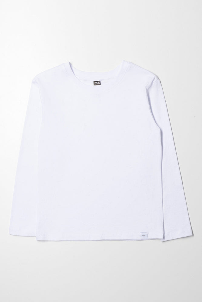 Men's laid-back t-shirt-Long Sleeve T-Shirt White