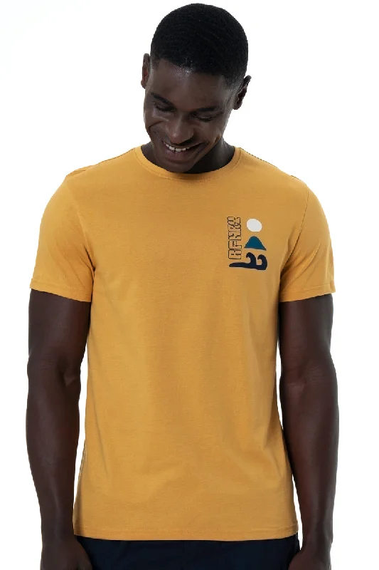 Men's climate-control t-shirt-Statement T-Shirt _ 152135 _ Ochre