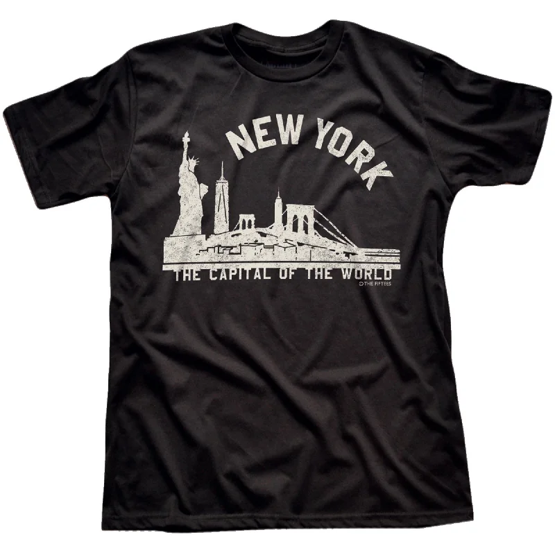 Men's ethical fashion t-shirt-New York The Capital Of The World T-Shirt