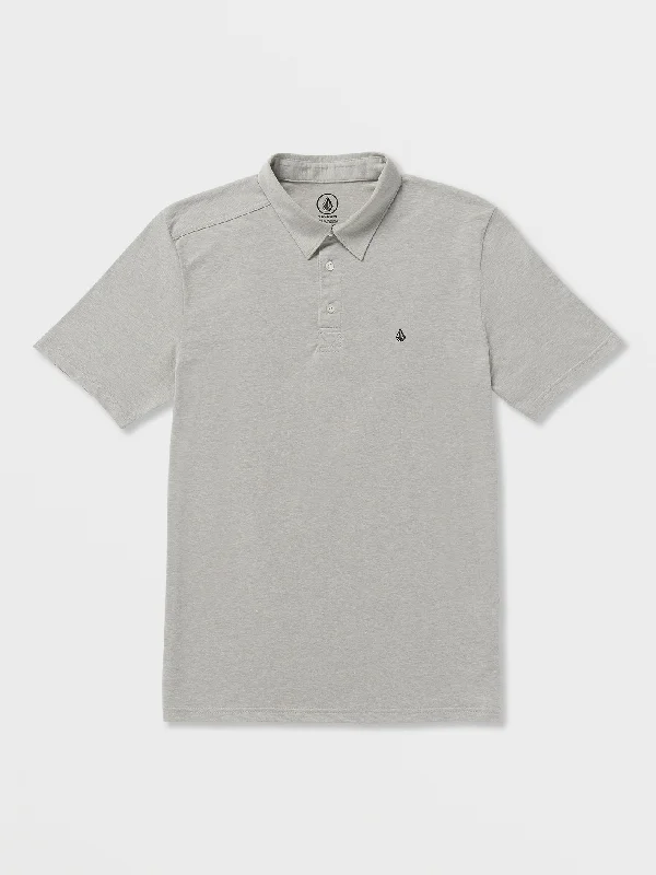 Men's quick-dry casual wear shirt-Banger Polo Short Sleeve Shirt - Heather Grey