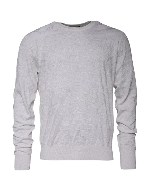 Men's stylish sweater-Dolce & Gabbana Silk Crew Neck Men Pullover Men's Sweater (Pre-Owned)