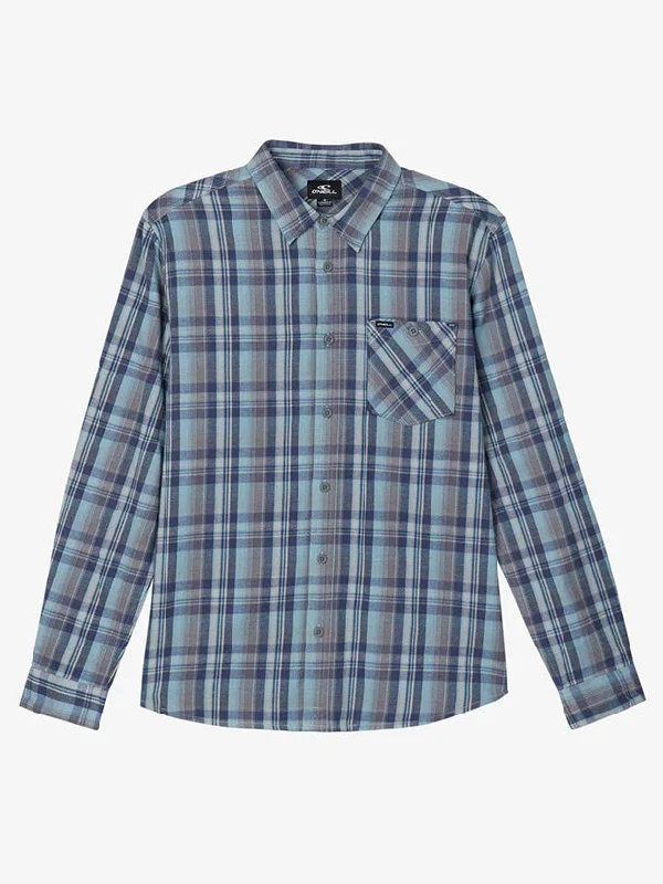 Men's sporty casual wear shirt-Redmond Plaid Stretch Flannel Shirt