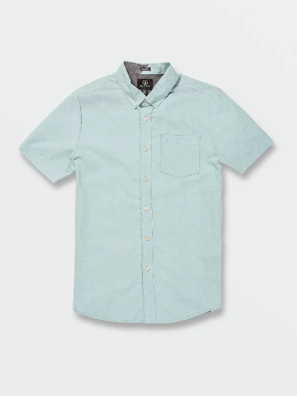 Men's lightweight casual wear shirt-Everett Oxford Short Sleeve Shirt - Cali Blue Heather