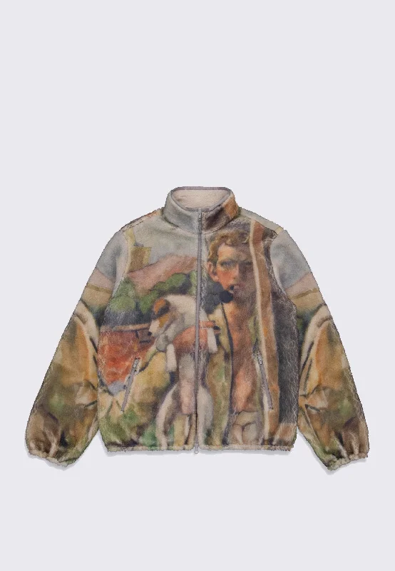 Men's breathable performance jacket-Artist Fleece - Full Print