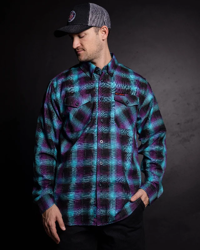 Men's wrinkle-resistant dress shirt-Black Sabbath Paranoid Flannel