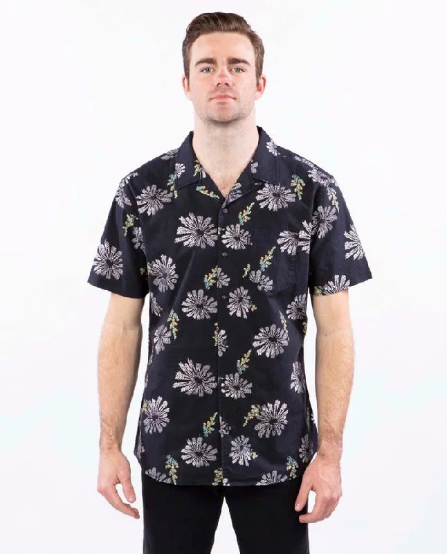 Men's performance office shirt-Rip Curl Short Sleeve Men's Woven Shirts All Over Print