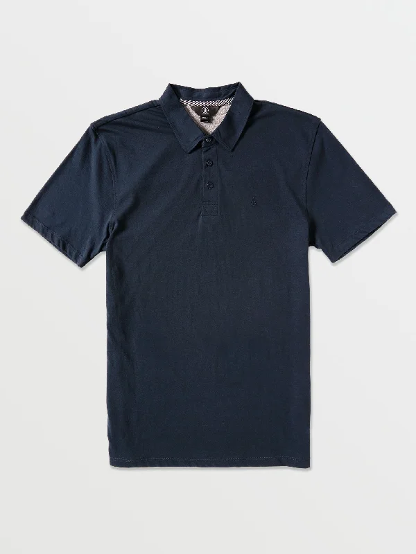 Men's cooling travel wear shirt-Wowzer Polo Short Sleeve Shirt - Navy