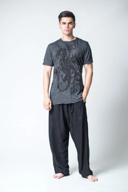 Men's eco-conscious t-shirt-Mens The Dragon T-Shirt in Black