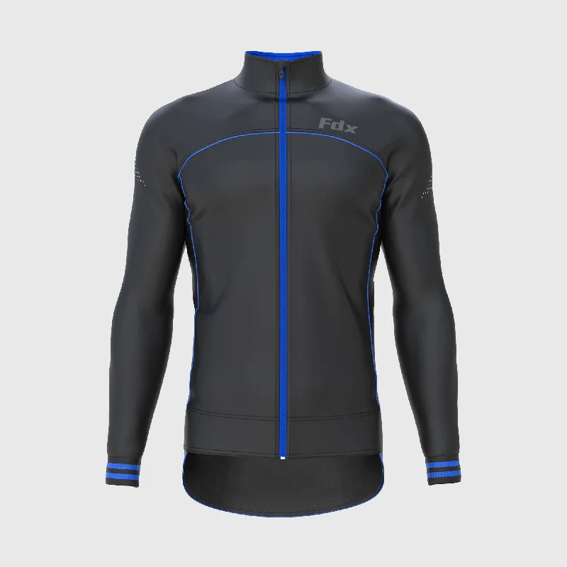 Men's high-performance raincoat-Fdx Apollux Blue Softshell Men's & Boy's Windproof Cycling Jacket