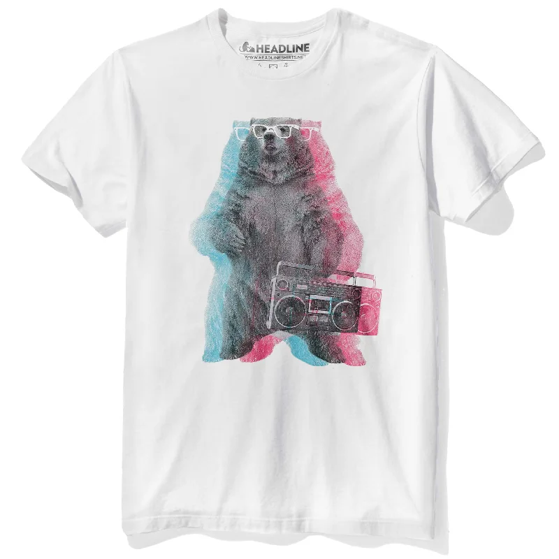 Men's nature-inspired t-shirt-Boombox Bear T-Shirt