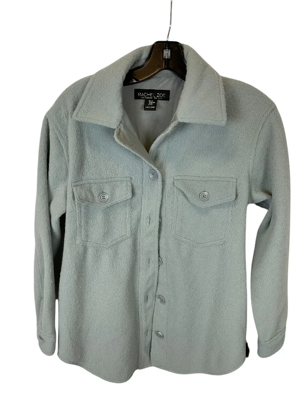 Men's relaxed fit softshell jacket-Jacket Shirt By Rachel Zoe In Blue, Size: Xs