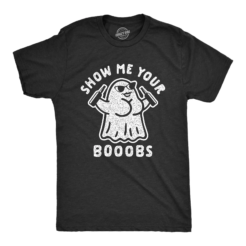 Men's jogger fit t-shirt-Show Me Your Booobs Men's T Shirt