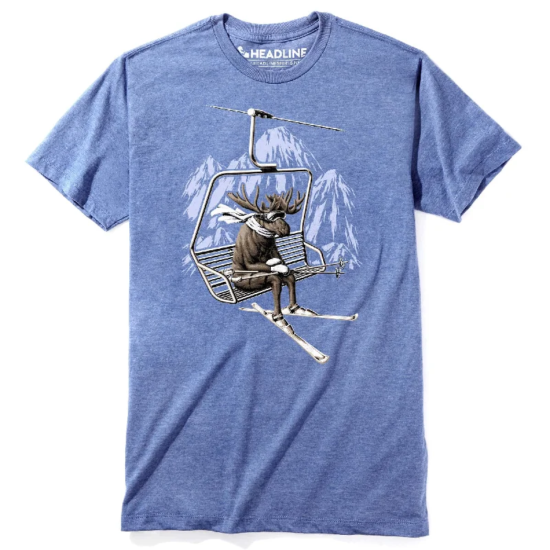 Men's comfort stretch t-shirt-Vacation Moose T-Shirt