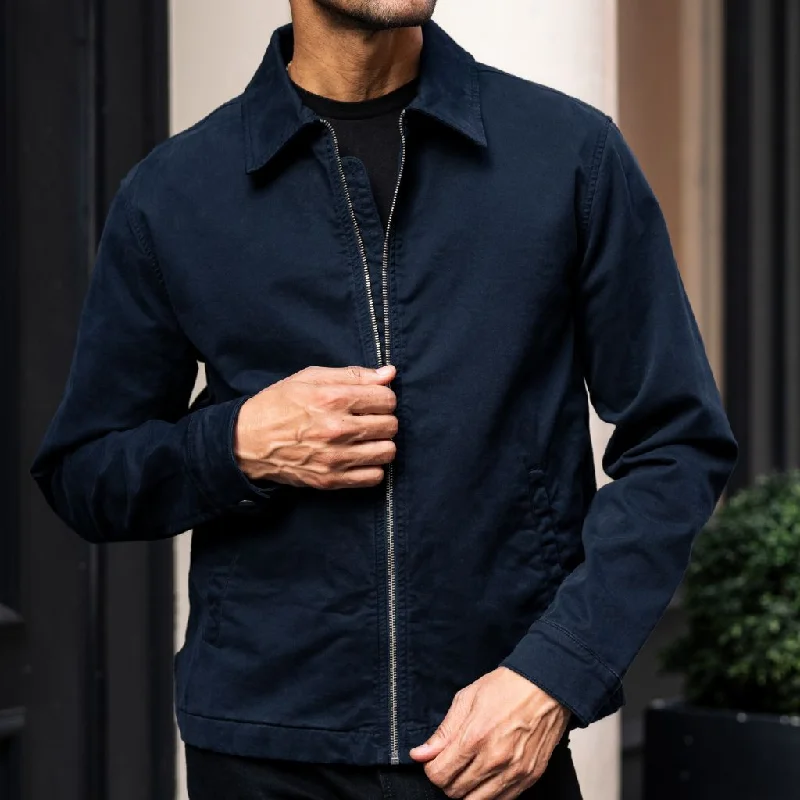 Men's eco-conscious puffer jacket-Mechanic Jacket | Navy