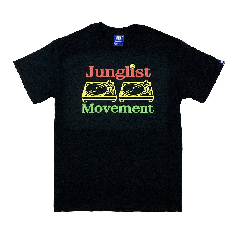 Men's eco-conscious t-shirt-Jah-List Movement T-Shirt Black