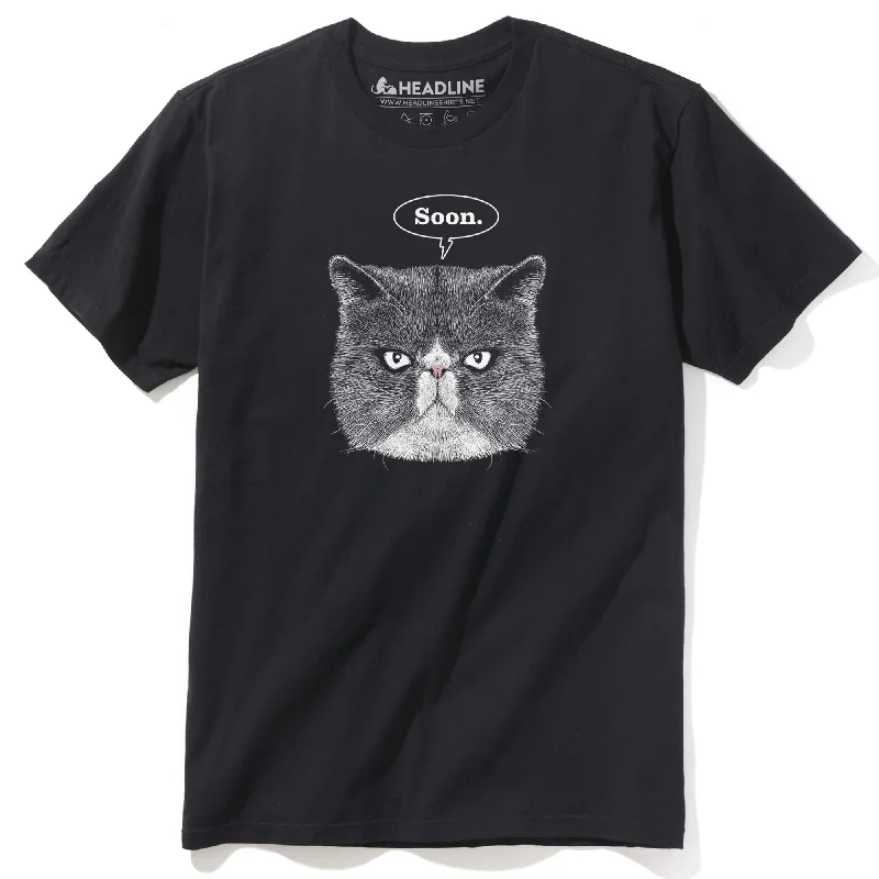 Men's biodegradable t-shirt-Evil Cat T-Shirt