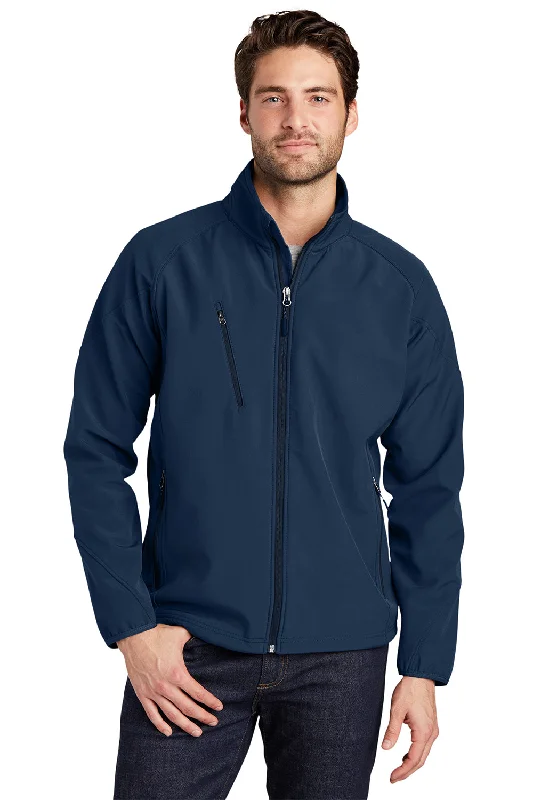 Men's naturally cooling jacket-Port Authority Mens Wind & Water Resistant Full Zip Jacket - Insignia Blue - Closeout