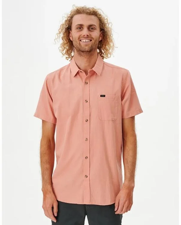 Men's wrinkle-free gym wear shirt-Rip Curl Short Sleeve Men's Woven Shirts