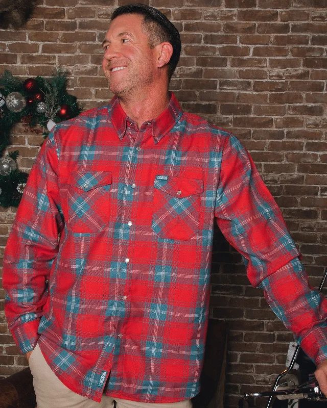 Men's fashion-forward casual wear shirt-Jingle Bells Flannel