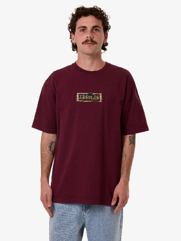 Men's hypoallergenic t-shirt-Behind It All Oversize Fit Tee - Wine Tasting