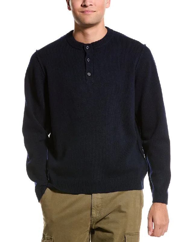 Men's tech-fabric sweatshirt-Alashan Henley Wool Shirt