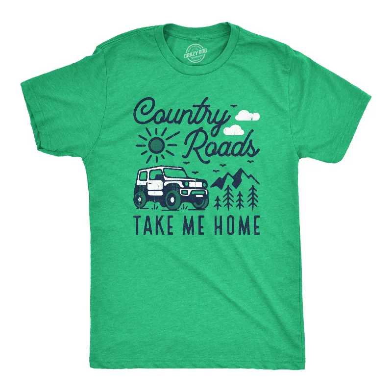 Men's beach-ready t-shirt-Country Roads Take Me Home Men's T Shirt