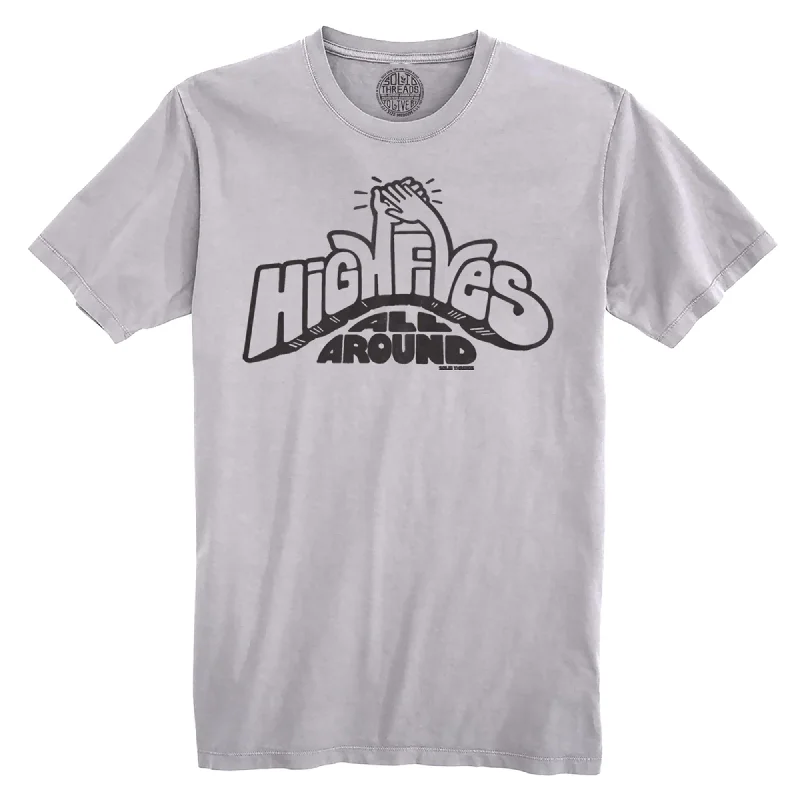 Men's beach-ready t-shirt-High Fives All Around Organic Cotton T-shirt