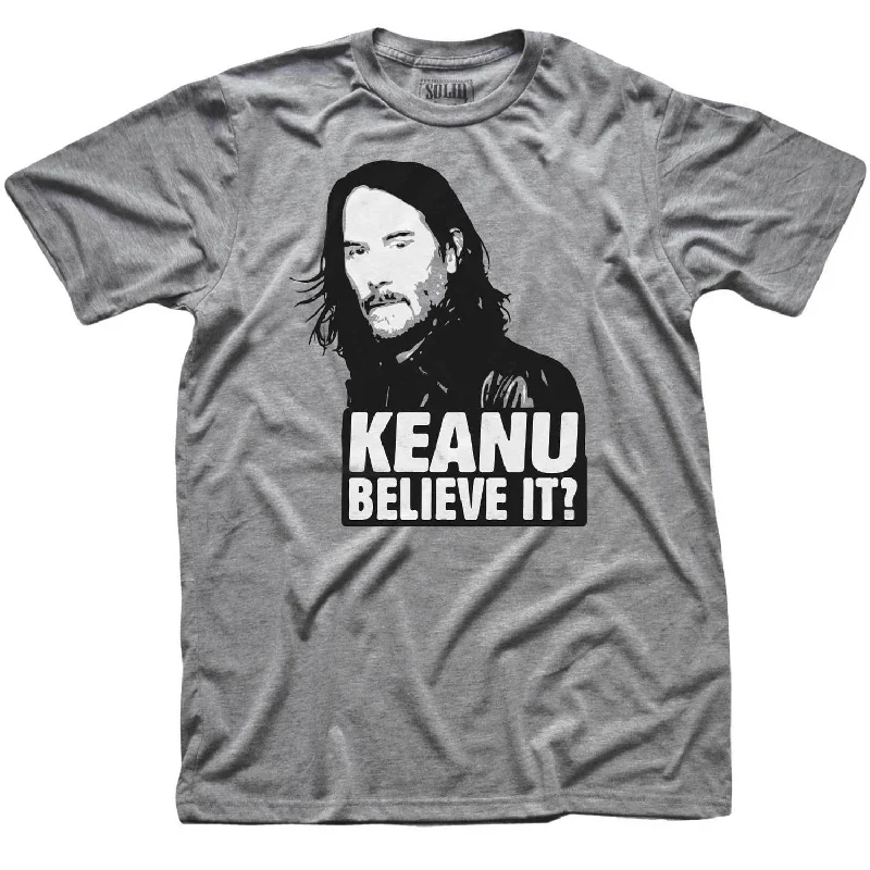 Men's embroidered t-shirt-Keanu Believe It? T-shirt