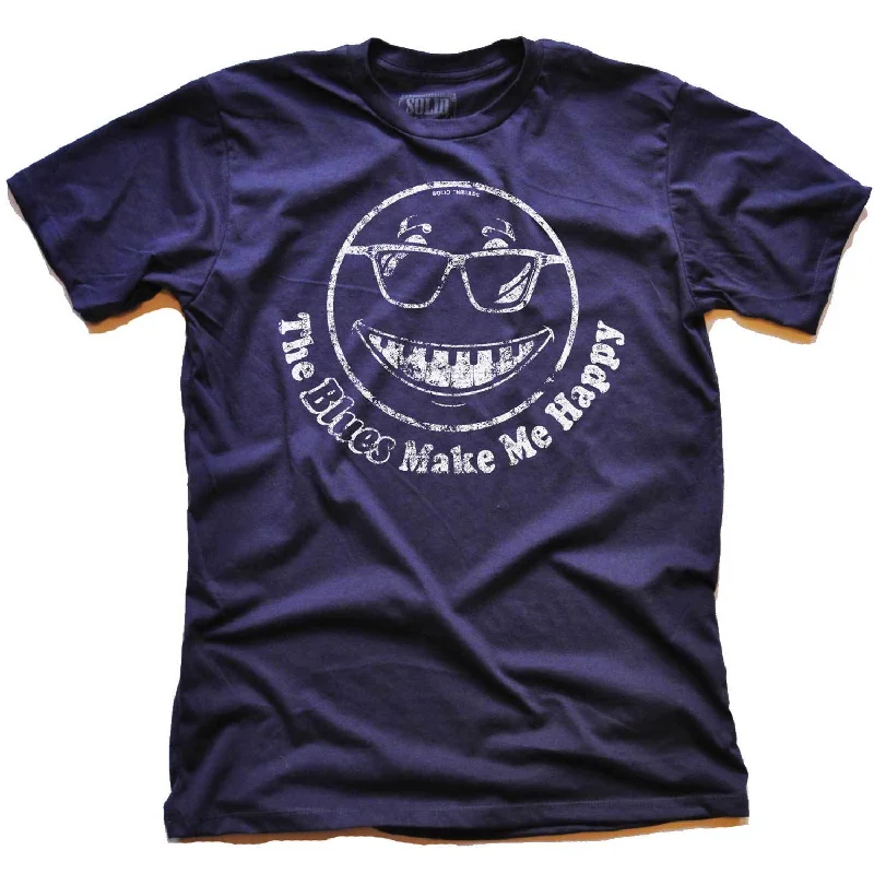 Men's comfort stretch t-shirt-The Blues Make Me Happy T-shirt