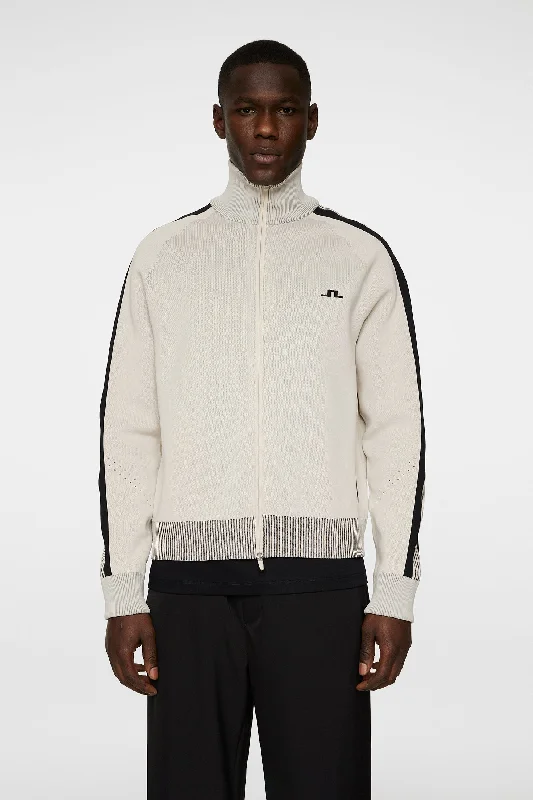 Men's v-neck sweater-Max Tech Knit Track Jacket