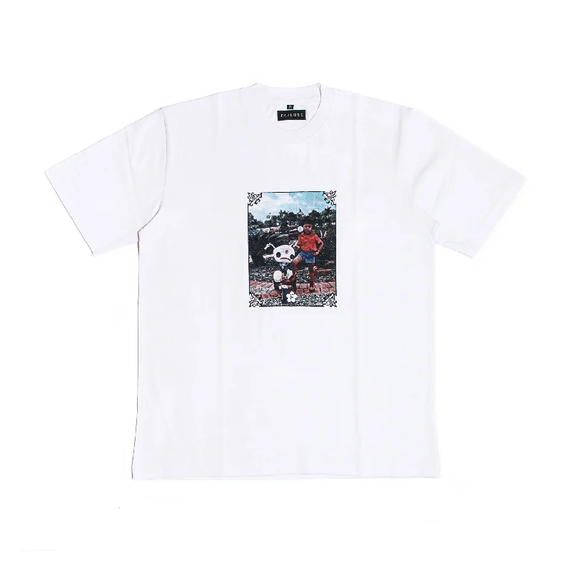 Men's bold pattern t-shirt-Confine 1 - White