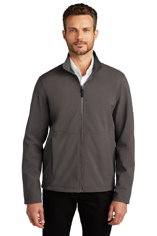 Men's high-performance bomber jacket-Port Authority Mens Collective Wind & Water Resistant Full Zip Jacket - Graphite Grey