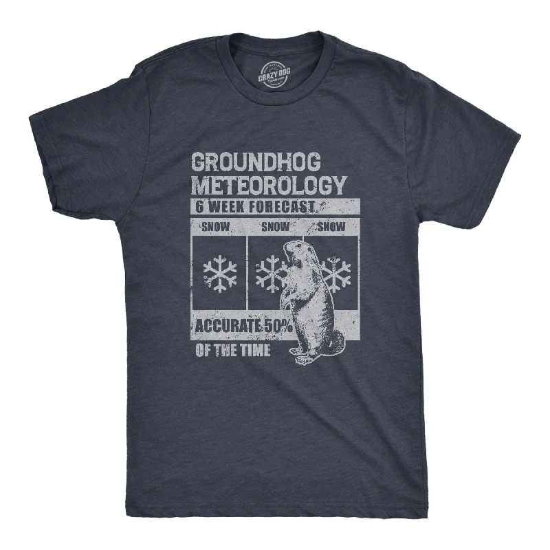 Men's luxury blend t-shirt-Groundhog Meteorology Men's T Shirt