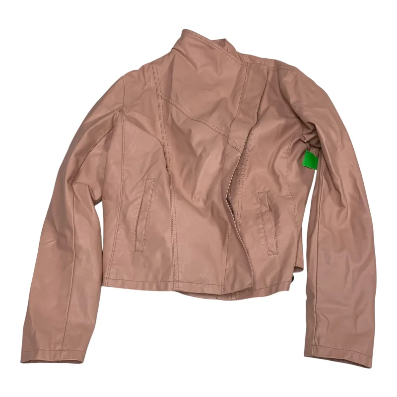 Men's sporty utility jacket-Jacket Moto By A New Day In Pink, Size: L