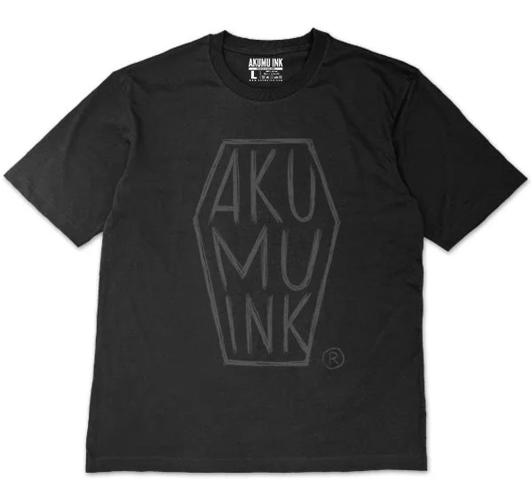 Men's adventure-ready travel wear shirt-Akumu Ink® Coffin Oversized Unisex Tshirt