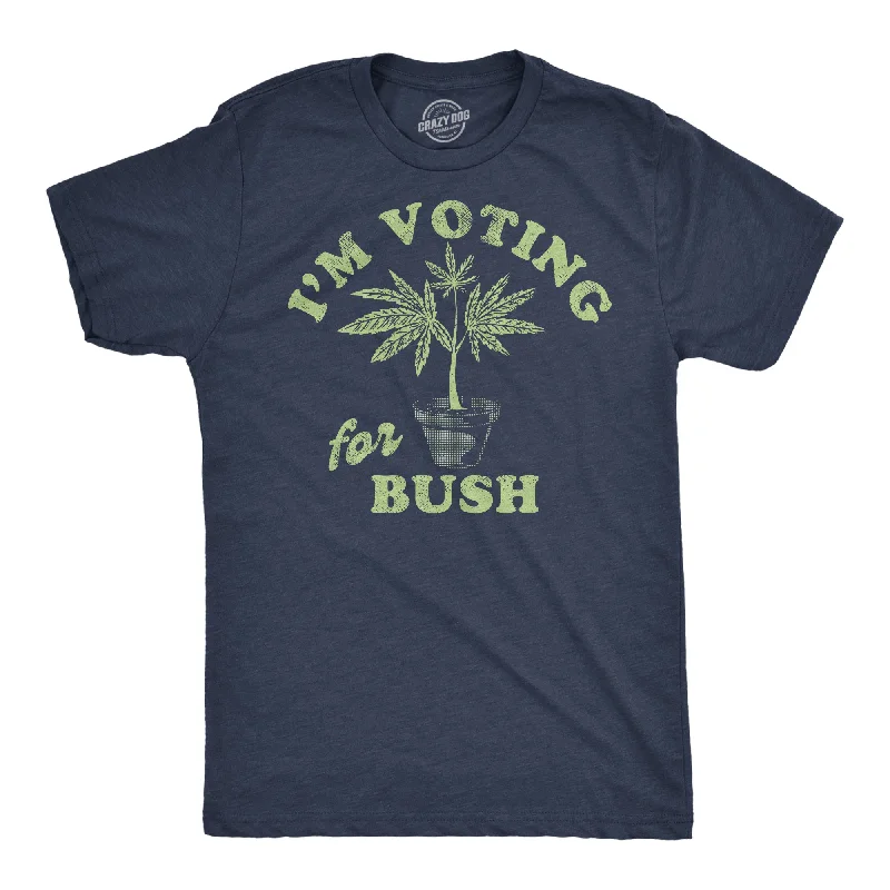 Men's brushed cotton t-shirt-Im Voting For Bush Men's T Shirt